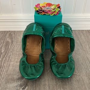 Gently used emerald green Tieks